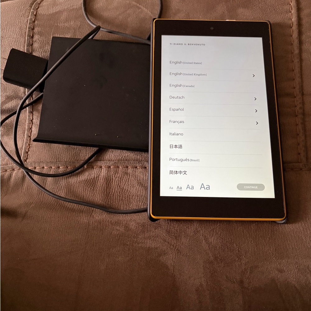 Amazon Fire Tablet 8 - Black and Orange